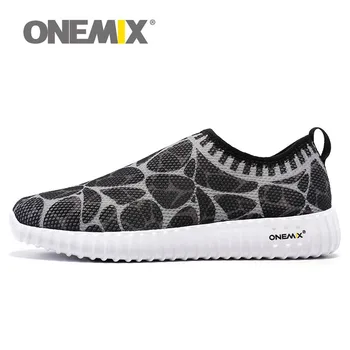 ONEMIX Lightweight Slip On Running Shoes for Men Women Walking Track Shoes Breathable Air Mesh Sneakers Trainers FREE FLY