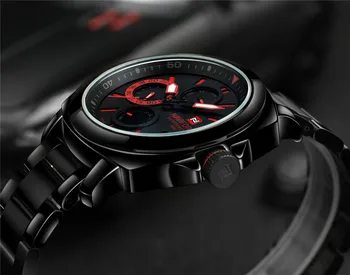 2016 Men Watch Genuine Stainless Steel Luxury Men Watches Quartz Wristwatch CHRONOGRAPH 24 hours Function Sport Watch relogio