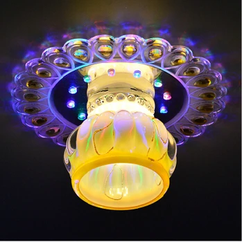 Creative square LED crystal ceiling light,applicable for corridors,porches and hallways lampada led abajur 20cm AC85-265V