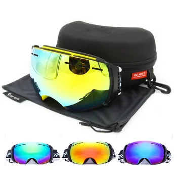 New Brand Men Women Ski Goggles Double UV400 Anti-fog Ski Mask Glasses Skiing Snow Snowboard Goggles Eyewear With Retails Box