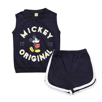 New Hot Toddler Girl Outfits Mickey Mouse Tracksuit Baby Boy Tracksuit Boy Sports Suit Girl Garment Boutique Kids Clothing