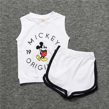 New Hot Toddler Girl Outfits Mickey Mouse Tracksuit Baby Boy Tracksuit Boy Sports Suit Girl Garment Boutique Kids Clothing