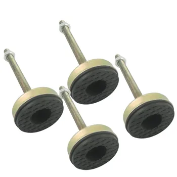 4pcs M12x120mm Thread Adjustable Foot Cup 54mm Base Diameter with Antislip Pad Articulated Leveling Foot for Furniture/Pipe Rack