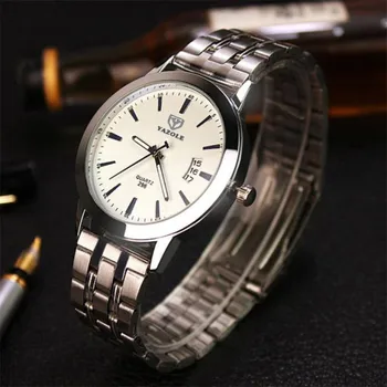 Fashion Men's Watch Waterproof Date Noctilucent Stainless Steel Glass Quartz Analog Watches dropshopping #30