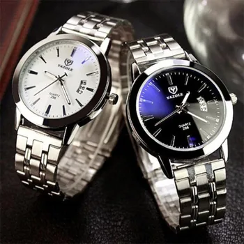 Fashion Men's Watch Waterproof Date Noctilucent Stainless Steel Glass Quartz Analog Watches dropshopping #30