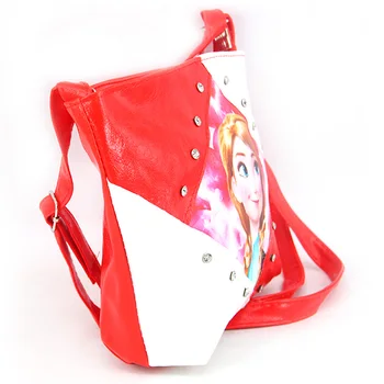 GUNUOYI 2016 Girls Bag PU Inclined Shoulder Bag Nailing Zipper Suitable For Kindergarten Children Kids Should Bag For Girls