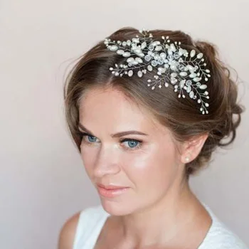New Fashion Imitation Pearl Bridal Hair Combs Hairpin Tiara Wedding Women Hair Accessories Hair Clip Hair Jewelry