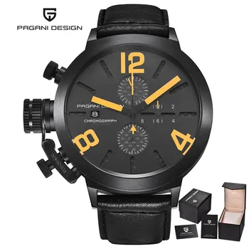 Pagani Design luxury brand leather Men's Sports Watch reloj hombre Waterproof Multifunctional quartz watch relogio masculino