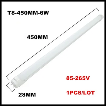 LED Tube Lights 1 Foot 0.3m 300mm 345mm 4W / 1.5 Foot 1.5ft 0.45m 450mm 6W T8 LED AC85V-265V LED Lamp Light 2835SMD LED Tubes