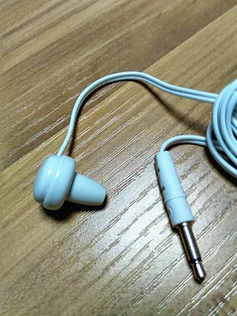 Linhuipad white Disposable earpbudslow cost single side earphones for TV or radio listening 4pcs/lot