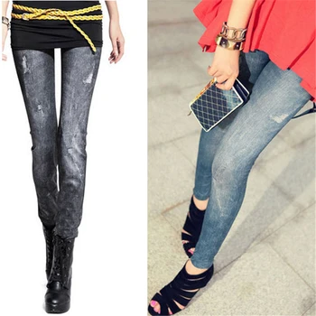Jeans Women's Vintage High Waist Tights Pants Trouser Stretch Skinny Leggings Jeggings New