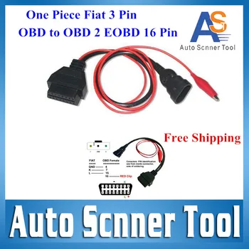 Factory Price One Piece 3 PIN Alfa Lancia OBD To OBD 2 EBD 16Pin Adapter Cable OBDII Diagnostic Interface Free And