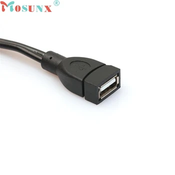 Mosunx NEW Mecall Tech 1pc Micro USB Host OTG Cable With USB Plug Power Adapter wholesale Feb07