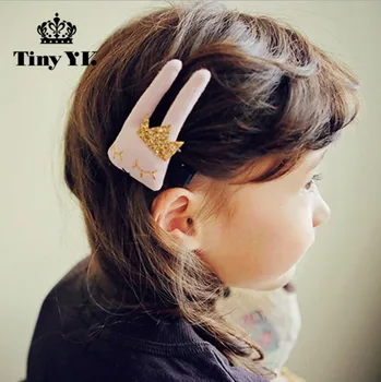 More Style Cute Cloth Rabbit Hair Clip Pin Flower Young Girl Headdress headwear hair Accessories
