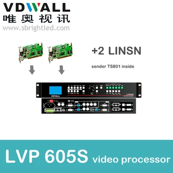 Vdwall LVP605s+2 pc linsn sender ts802 video processor scaler for full color RGB LED display video screen wall