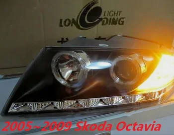 Octavia headlight,2005~2008,Fit for LHD&RHD,!Octavia fog light,2ps/se+2pcs Aozoom Ballast;Octavia