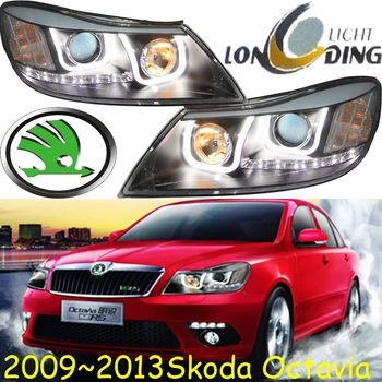Octavia headlight,2009~2013,Fit for LHD,If RHD need add 200USD,!Octavia fog light,2ps/se+2pcs Aozoom Ballast;Octavia