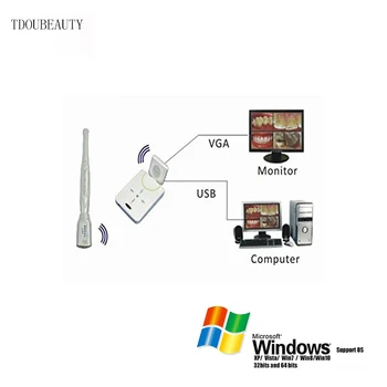 TDOUBEAUTY LED 1/4 sony CCD 1.3 Mega Pixels Wireless Intraoral Oral Camera Sony CCD VGA/USB MD910AW