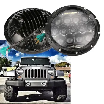 2016 New 7inch Round LED Headlight Lights HeadLamp For Hummer Jeep Wrangler CJ TJ JK Harley Vicky