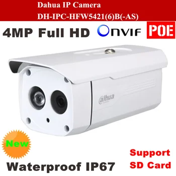 Original Dahua IP Camera DH-IPC-HFW5421B Full HD 4MP Waterproof IP67 Security Camera IPC-HFW5421B Support POE with SD Card Slot