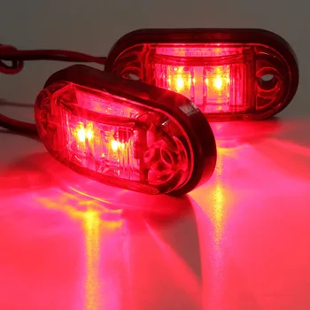CATUO 1pc 12v/24v LED Trailer Truck Clearance Side Marker Light Submersible Width lamp Clearance Lamp Car Styling