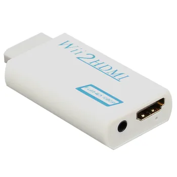 5 PCS New White Wii to HDMI Wii2HDMI Adapter Converter Full HD 1080P Output Upscaling + 3.5mm Audio Box