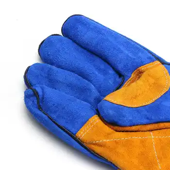 35/40cm Heavy Duty Welding Gloves Leather Cowhide Protect Welder Hands 2 Sizes Workplace Safety Gloves