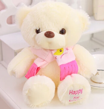 35CM Super Cute Teddy Bear Toys Scarf Bear Dolls Stuffed Plush Toys Wedding Birthday Gifts  NT055E