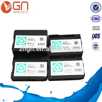 2017 sale Remanufactured ink cartridge for hp 932 933 used for HP Officejet 6100 6600 6700 with chip show ink level pigment ink