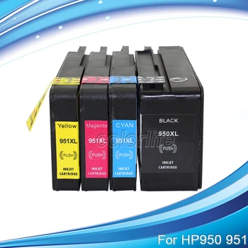 For HP951XL Y (H951XL) Yellow Ink Cartridge Replacement,, 4 pcs 1 lot
