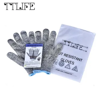 1 Pair Cut Resistant Gloves Level 3-5 Protection Safty Gloves for Hand protection working gloves