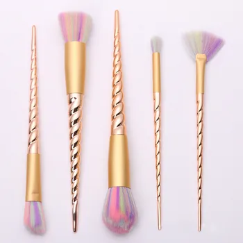 Vander 10pcs Pro Gold Makeup Brushes Set Cosmetic Kits Puff Kabuki Blusher Foundation/powder/concealer/tapered/eyeliner/Lip/Face