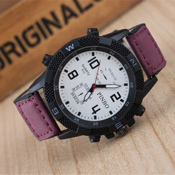 Sport Quartz Men Watch Leather Strap Mens Watches Casual Wristwatches Male Clock Relogio Masculino Montre Femme Quartz-watch