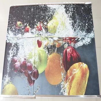 Custom Size 3D Oil Painting Fresh Fruits Drop into Water Photo Mural Wall Paper for Dining Room Cafe Living Room Decor Wallpaper