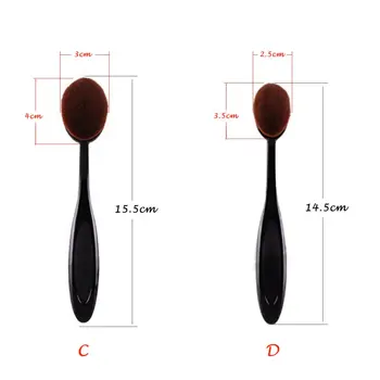 10 Pcs/Set Pro Toothbrush Shaped Eyebrow Power Foundation Face Eyeliner Lip Oval Cream Puff Brushes Makeup Beauty Tools Sets TF