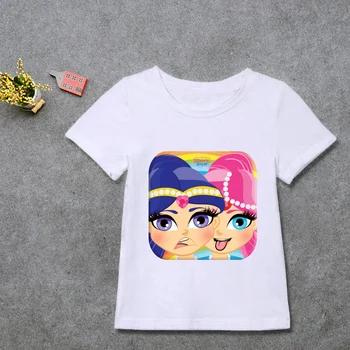 2017 Kids Clothes Child T-shirts For Girls Boys White T Shirt Summer Clothing Baby Boy Girl T-shirt Clothes Shimer Shine Top Tee