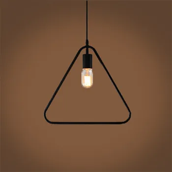 Nordic Vintage Edison Pendant lamps,Loft Style industrial lighting Ceative retro geometric art Iron pendant lights for bar shop