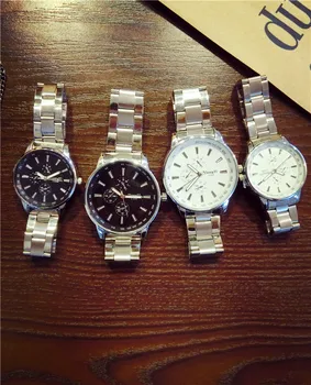 Full Stainless Steel Analog Quartz Dress Wristwatches Wrist Watch Clock for Men Male Women Ladies OP001