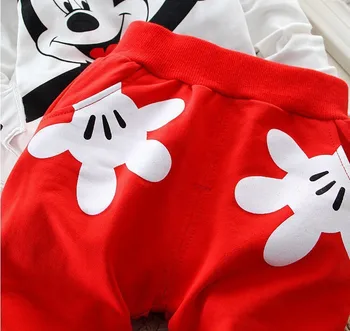1pcs 2-5Yrs Boys&Girls Cotton Spring sport suit Kids Mickey Minnie Clothing set Kids fashion clothes baby boys&Girls cartoon set