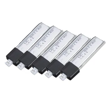5 PCS New Plug WLtoys V911 Helicopter Parts 200mAh 3.7V Li-Poly Battery RC Battery For RC Helicotper