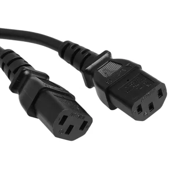 IEC C14 Male Plug To 2x IEC C13 Female Socket Y Split Power Extension Cable 1M