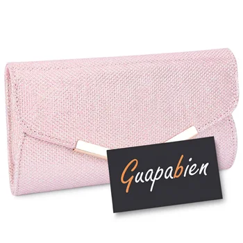 Guapabien Elegant Ladies Pink Golden Long Wallet Metal Hasp Women Wallet Purses Female Evening Party Bag For Phone Money Card