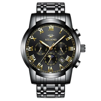 Ailang luxury brand watch men machine Black Skull watch watch sports protection silicone watchband Erkek equity saatleri 2016