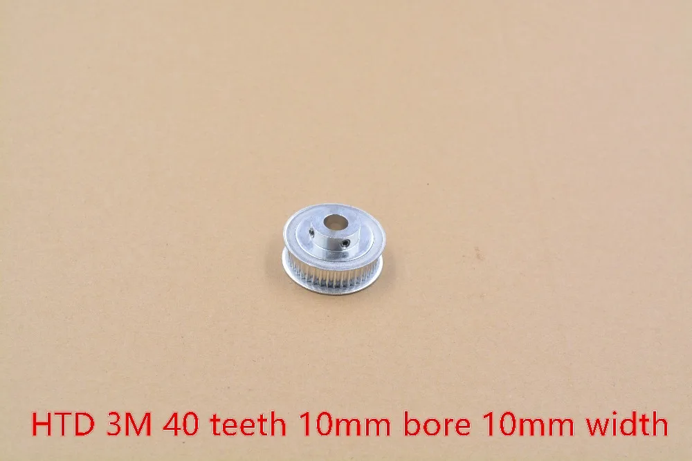 3d printer pulley aluminum HTD 3M timing pulley 40 teeth bore 10mm pulley fit for 3M belt width 10mm HTD 3M-40T-10B-10 1pcs