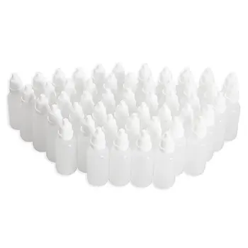 50pcs Empty Plastic Squeezable Dropper Bottles (10ml)