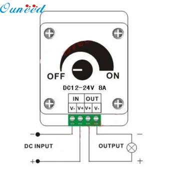 Ouneed 88 x 60 x 56mm 12V 8A PIR Sensor LED Strip Light Switch Dimmer Brightness Adjustable Controller Gifts PP