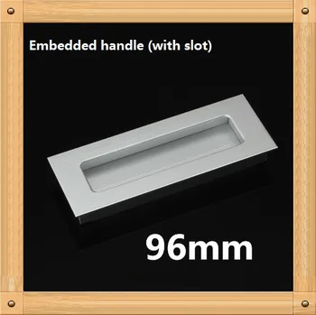Length 105mm Hole Pitch 96mm Aluminum alloy hidden handle Kitchen Furniture handle drawer handle