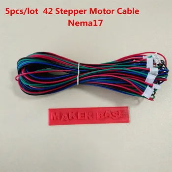 3d printer parts 5pcs/lot nema17 Cable JST-XH RepRap XH2.54 connector Dupont 4pin wire dual female 42 stepper motor cable kablo