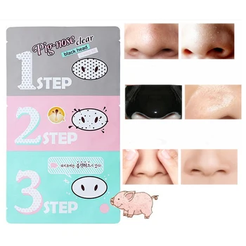 Holika Holika Pig Nose Mask Remove Blackhead Acne Remover Clear Black Head 3 Step Kit Beauty Clean Face Care Cosmetic C020