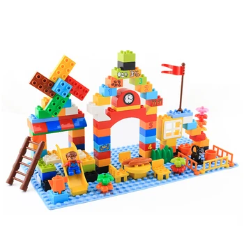 120 PCS Children' s Playground Building Model Blocks Toys Educational Toy for Kids Compatible with LEGOs Duplo